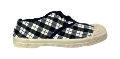 Tennis Carreaux Bleu S11 - bensimon shoes 